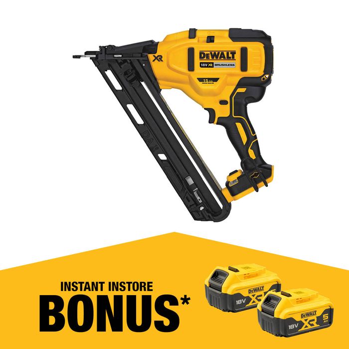 DeWALT 18V 15GA Brushless Finishing Nailer DCN650N-XJ - Skin Only