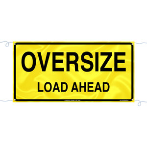 Pinnacle 1200 x 600mm Oversize Load Class 2 Banner Ref Vinyl With Rope