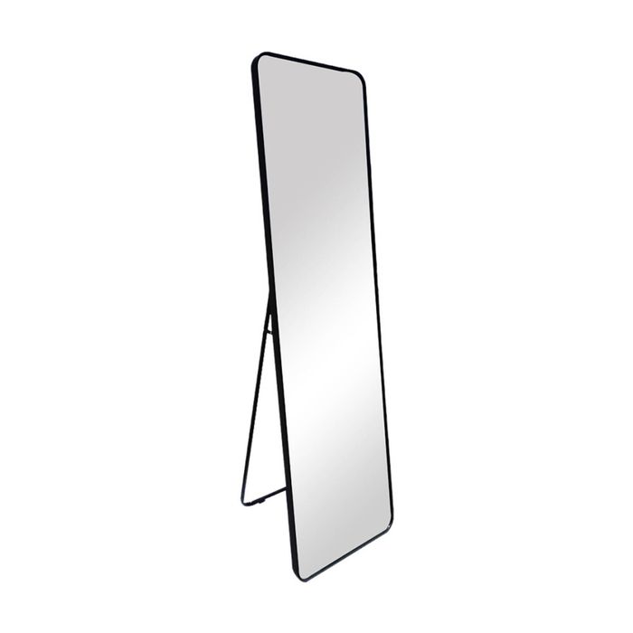 Urban Style Standing Mirror Full Length Contemporary Decor Black 150cm