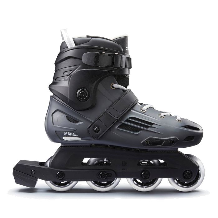 Decathlon - Adult Inline Skates Mf140 Hard Shell - Grey - Au 4/5 - Eu 37/38