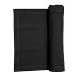 RANS Elegant Hemstitch Runner 180cm - Black