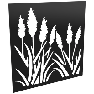 ProtectorAl 300 - 1200 x 300-1200mm Gloss Black / Satin Black Bullrush Unframed Composite Deco Panel