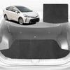 6D Diamond Car Boot Mat for Toyota Prius V ZW402012-2021-(3rd Row folded/5 seater)-Cargo Mat-Black-Outback GT