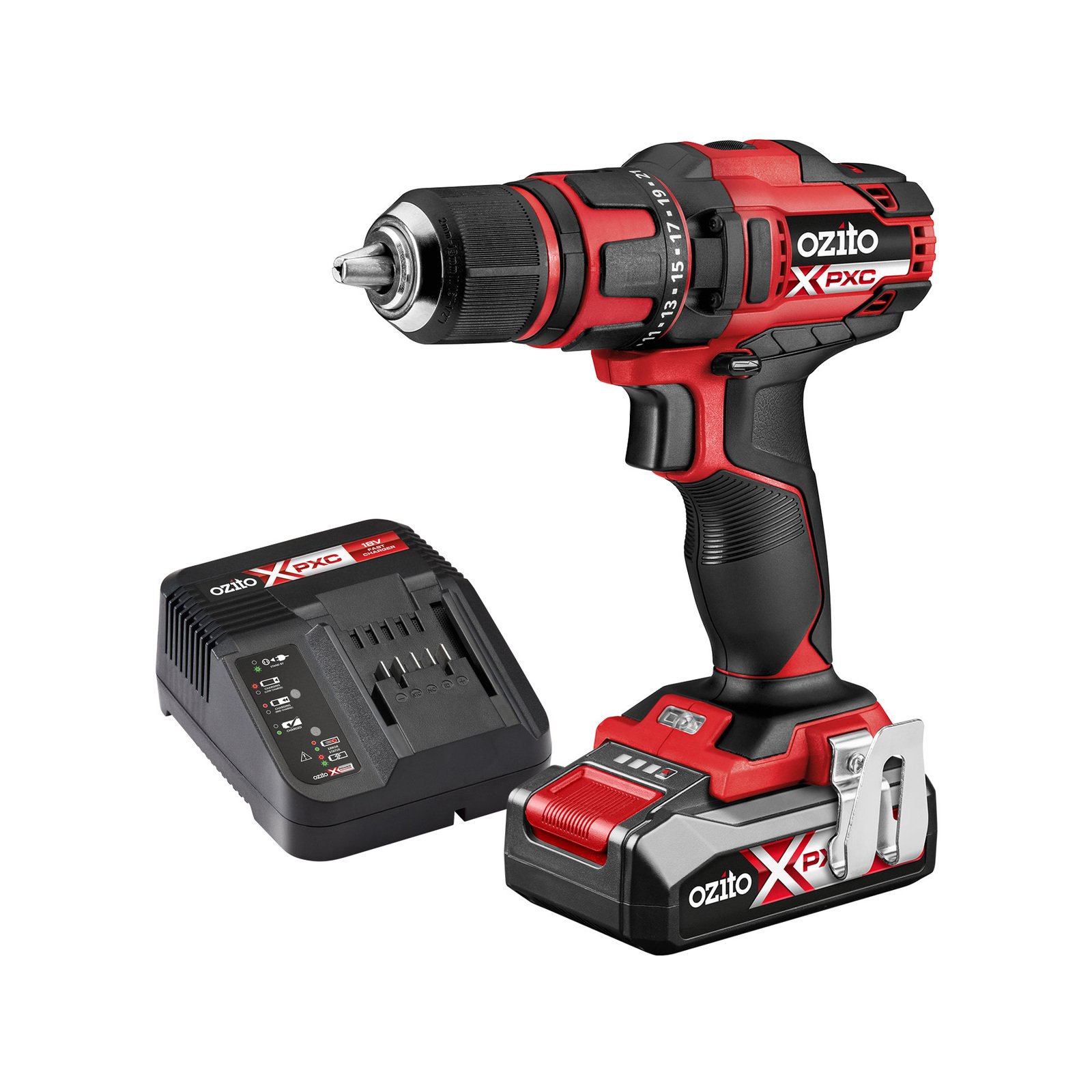 Ozito PXC 18V Cordless Drill Driver Kit PXDDK 250C