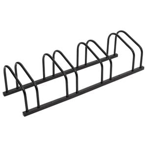 vidaXL Bike Rack Floor Bicycle Storage Rack Stand for 4 Bikes Black Steel