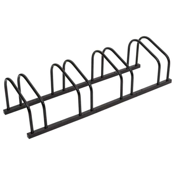 vidaXL Bike Rack Floor Bicycle Storage Rack Stand for 4 Bikes Black Steel