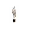 Elegant Collections Large Black/Gold Ribbon Decorative Sculpture