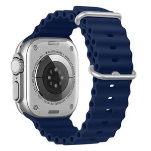 Ocean Silicone Sports Watch Band Strap - For Apple iWatch Ultra [42mm Series 3] 44mm 45mm 46mm 49mm (Blue)