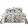Catzon 3 Pieces Queen Size Quilt Bedding Set Floral Reversible Bedspread