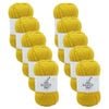 10pk Malli Super Blend Basic Crochet Knitting Yarn 8ply 100g 16x9cm Mustard