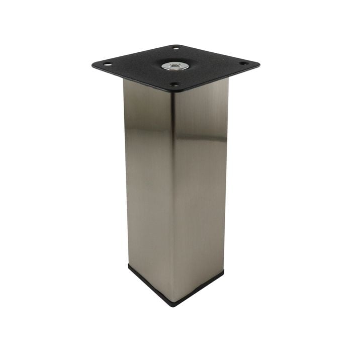 Adoored 40 x 40 x 150mm Brushed Nickel Metal Furniture Leg