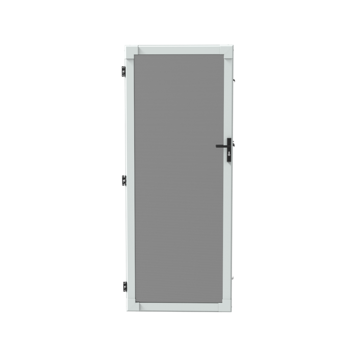 Adjusta-Fit 800-850 x 2000-2050mm White Left Hinge Adjustable Aluminium Security Door