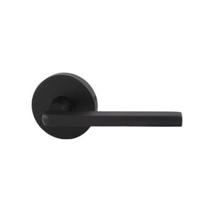 Schlage Matte Black Medio Plus Series Alba Dummy Lever with QuickFix