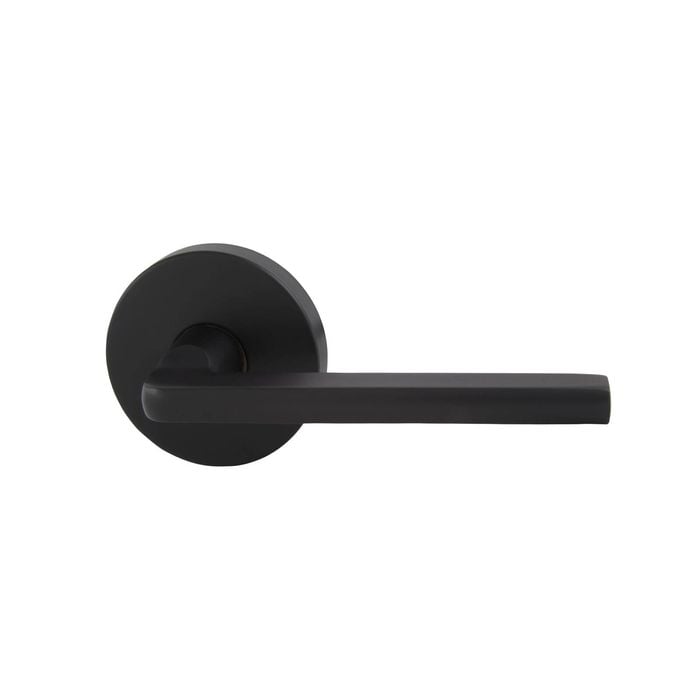 Schlage Matte Black Medio Plus Series Alba Dummy Lever with QuickFix
