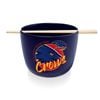 Afl Noodle Bowl With Chopsticks - Adelaide Crows - Ceramic - 490ml Capacity