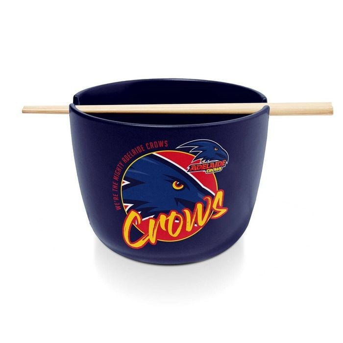 AFL Noodle Bowl with Chopsticks - Adelaide Crows - Ceramic - 490ml