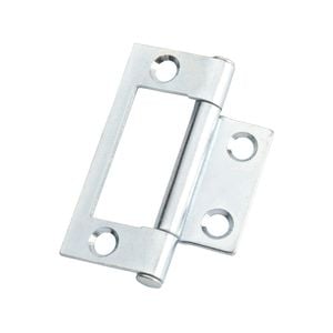Lane 50 x 40 x 1.2mm Zinc Plated Fixed Pin Easy Fit Hinge - 2 Pack
