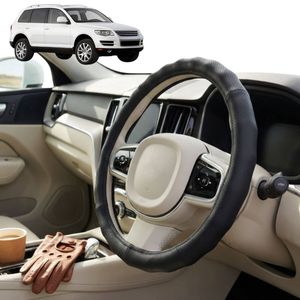 Australian Goose Steering Wheel Cover for VolksWagen Touareg 2003 - 2011 Circle Black