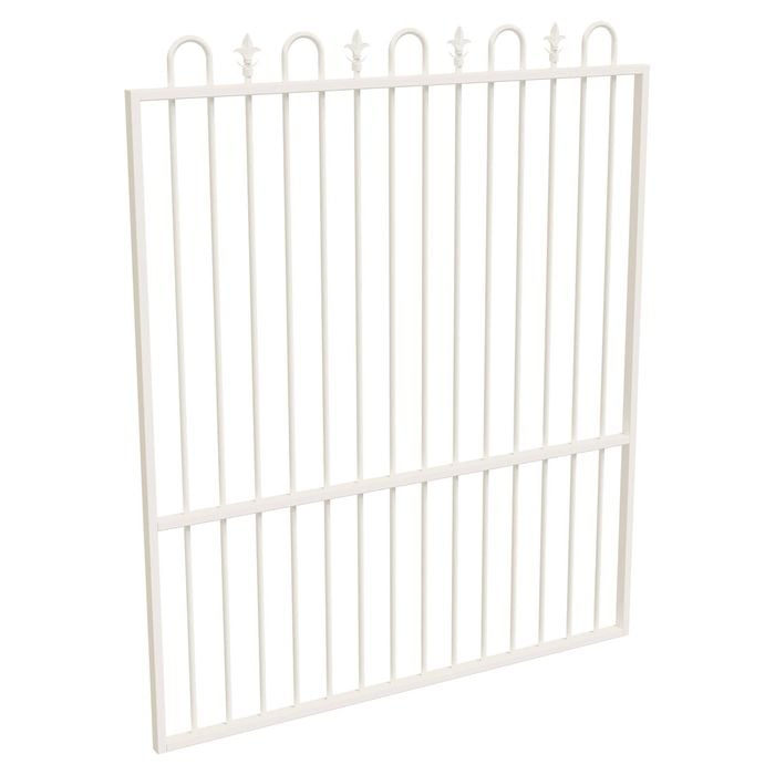 ProtectorAl 0800 - 1200 x 1500mm Surfmist Aluminium Pool Gate Spear Top With Mid Rail