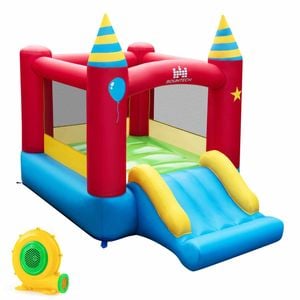 Costway Kids Inflatable Jumping Castle Bouncer W/550w Blower