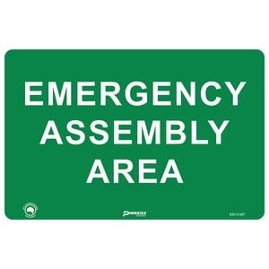 Pinnacle 300 x 200mm Poly Emergency Assembly Area Sign