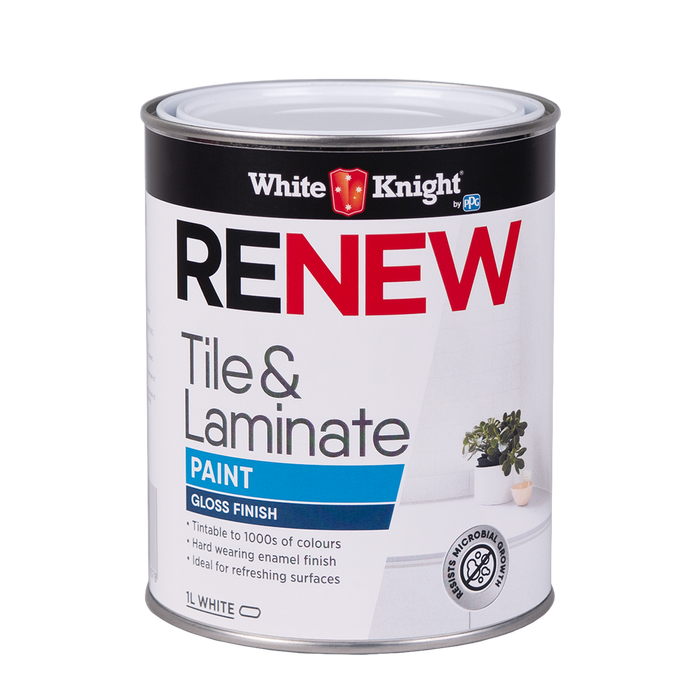 White Knight 1L White Gloss Renew Tile And Laminate Paint