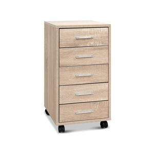 Artiss 5 Drawer Filing Cabinet Storage Drawers Wood Study Office School File Cupboard