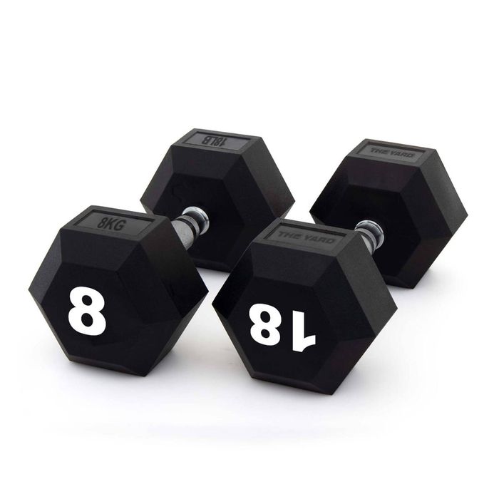 Smai The Yard - Rubber Hex Dumbbell 8kg (pair) -