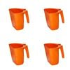 4PK AgBoss Pet and Livestock Plastic Food Scoop FeedMaxx 0.5kg Orange