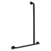 Metlam Australia 1100mm x 700mm Designer Black Offset Right Hand Shower Grab Rail
