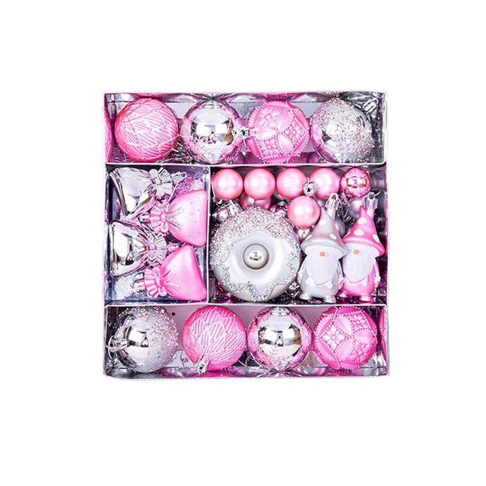 Catzon 61 Pcs Christmas Ornaments with Donuts Snowflakes Gnomes for Xmas Tree Decor-Set 7