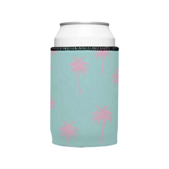 Stubbyz Palm Trees Pink Aqua Stubby Cooler Standard