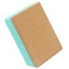 NNETM Non-Slip Cork Yoga Blocks for Exercise & Meditation (Blue)