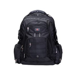 Swisswin Swiss waterproof 17" laptop School Travel Backpack - Black
