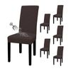 Catzon 6 Pcs Dining Chair Covers Waterproof Stretch-DarkCoffee