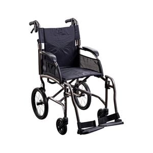 Unicare Health-410mm-Meteor Grey-Aura-Lightweight Transit Wheelchair