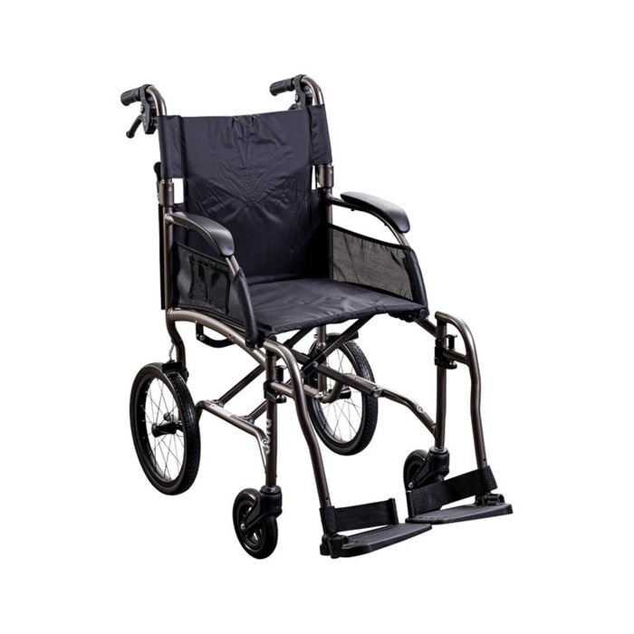 Unicare Health-410mm-Meteor Grey-Aura-Lightweight Transit Wheelchair