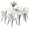 Artiss Dining Table And Chairs Set 5pcs  Kitchen Furniture Marble White