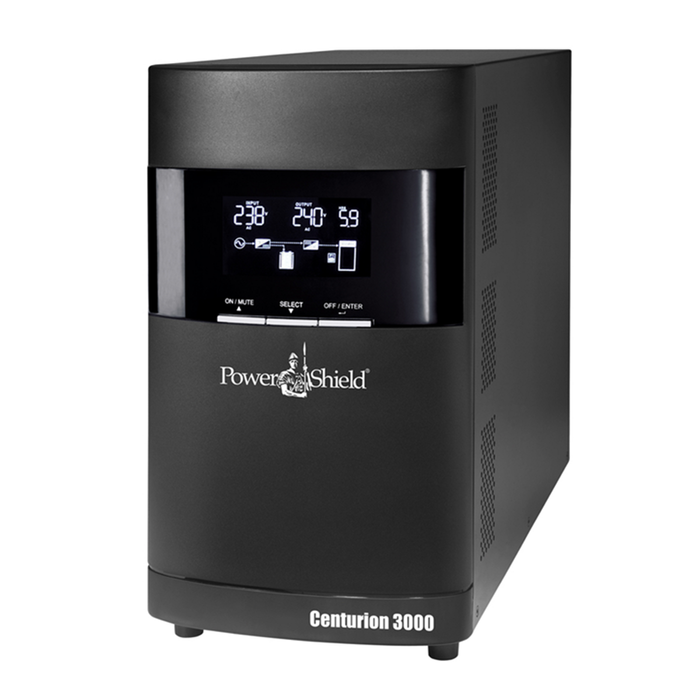 PowerShield Centurion Tower UPS 3000VA/2700W, 15A input, 4 AUS sockets, hot-swappable batteries, 2-year warranty