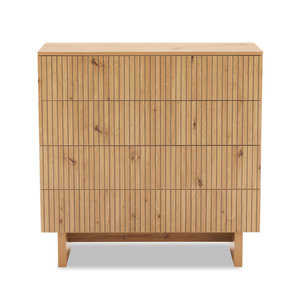 Big Lot 100cm Artisian Oak Giselle 4 Drawer Tall Chest
