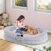 Costway Human Size Dog Calming Bed Extra Large Orthopedic Dog Nap Bed Grey