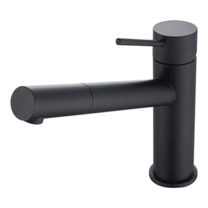 Mondella Resonance 40mm Matte Black Pin Lever Sink Mixer WELS 4 Star 7.5L/min