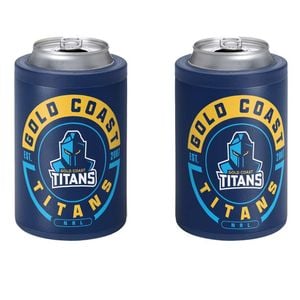 Gold Coast Titans NRL Insulated Stainless Steel Can Cooler With Twist Top Lid