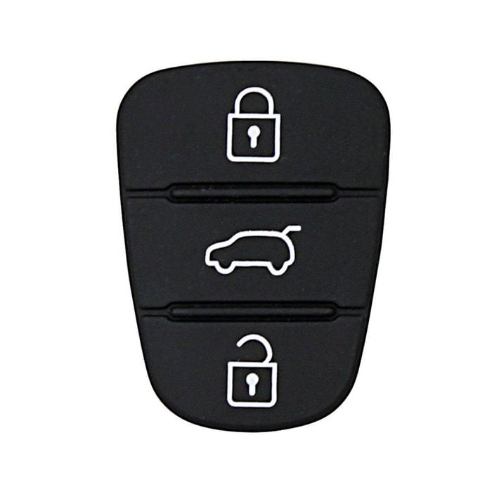 Replacement Buttons to suit Hyundai i30, i20, IX35, Elantra 3 Button Flip Key - Various Year Models - TKW Rubber Buttons