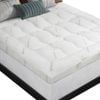 STARRY EUCALYPT Bamboo Fibre Pillowtop Mattress Topper Underlay Pad 9cm Queen