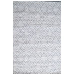 Modern Handwoven Wool Rug-Lismore 6382-Ivory-110x160cm