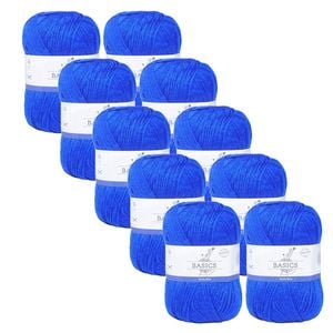 10x Malli Footy Blue Blend Basic 100g Knitting/crochet Yarn Acrylic/poly