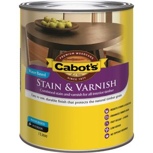 Cabot's 1L Cedar Satin Water Based Stain And Varnish