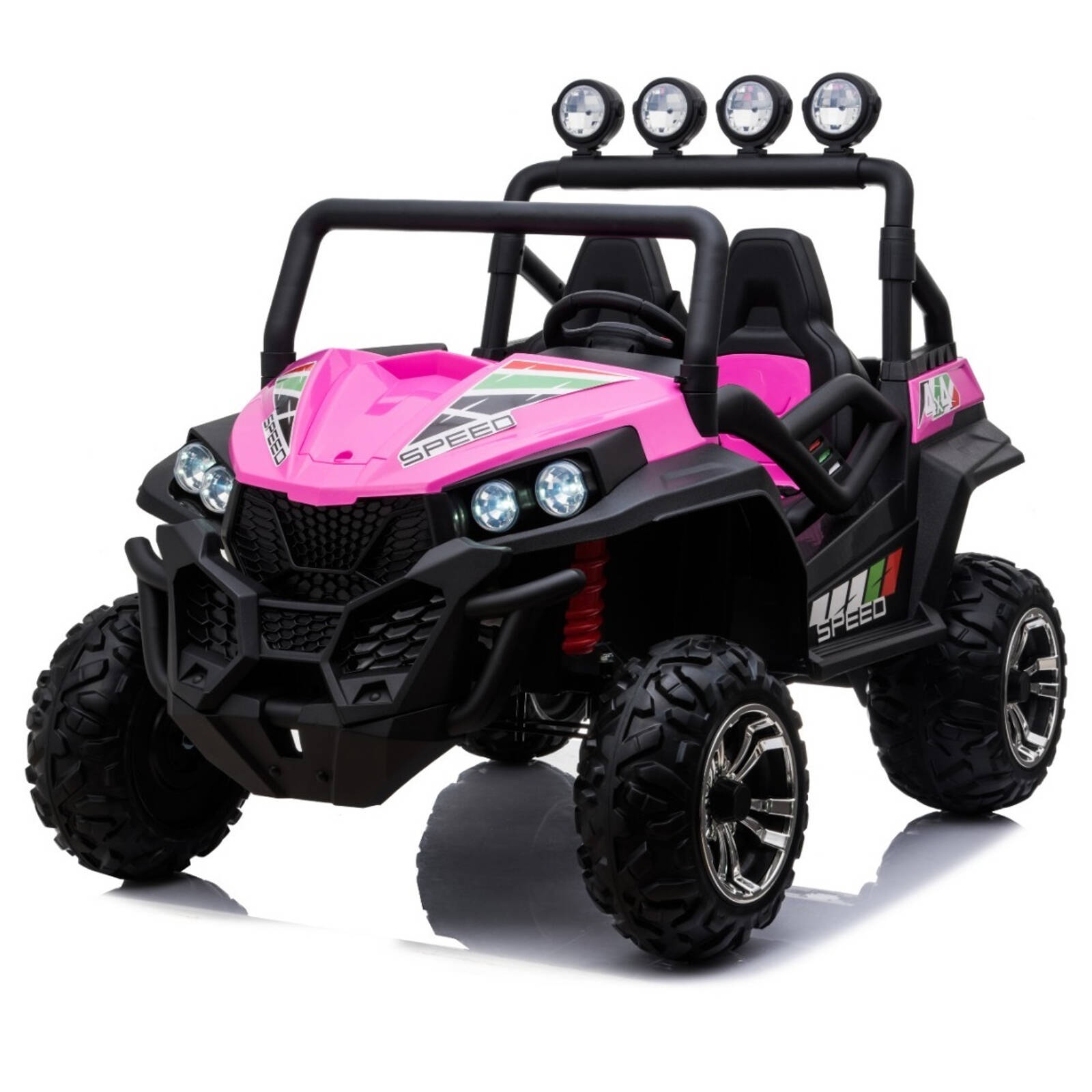 Little Riders Beach Buggy Speed 24V Electric Kids Ride On Pink Bunnings Australia