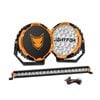 Lightfox Starrix 9 Inch Osram Led Driving Lights + 20 Inch Single Row Led Light Bar W/ Wiring Kit
